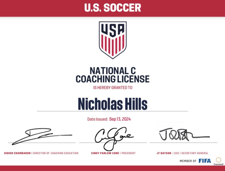 USSF National C Coaching License